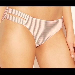 Women's Shade & Shore Coral Stripe bikini bottoms